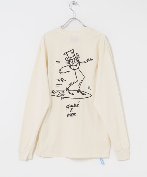 THE GOODLAND MARKET（ザグッドランドマーケット）の「Western Hydrodynamic Research　ANDRE T-SHIRTS（Tシャツ/カットソー・メンズ・NATURAL/NAVY・L/XL）」の8枚目の写真