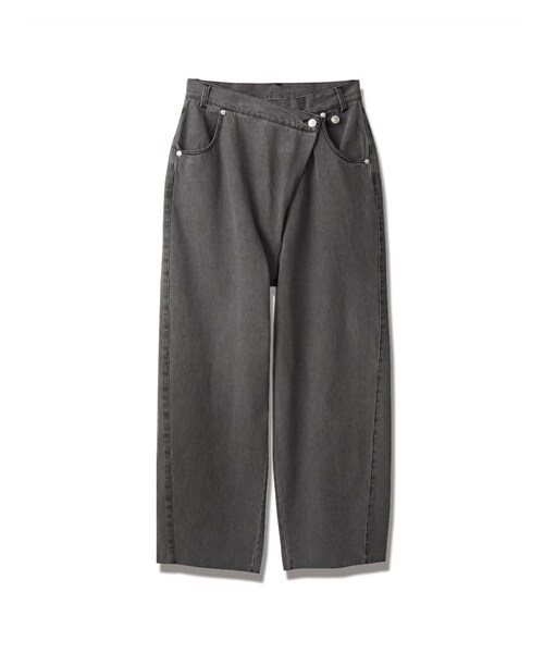 nissen（ニッセン）の「ラップカーブデニムパンツ（パンツ・レディース・インディゴ/グレー・M/L/S）」の3枚目の写真