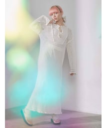 merry jenny | シアーニットカフタンドレス(ワンピース)