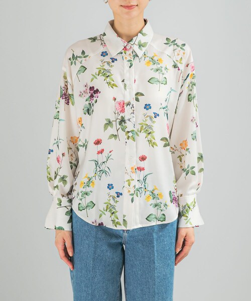 URBAN RESEARCH ROSSO（アーバンリサーチロッソ）の「ボタニカルプリントデザインシャツ（シャツ/ブラウス・レディース・OFF/BLACK・Free）」の21枚目の写真