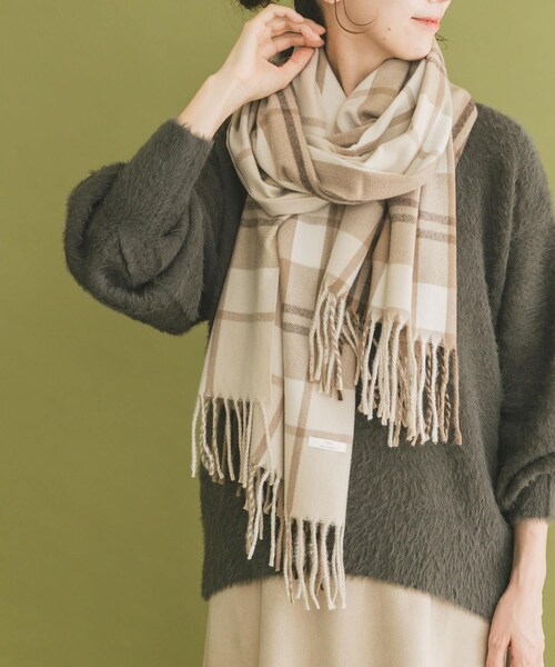 ITEMS URBANRESEARCH(アイテムズ アーバンリサーチ)の「チェックストール(マフラー・レディース・IVO/MOC/L.BLU/NVY・-)」の8枚目の写真