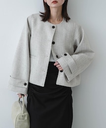 SENSE OF PLACE by URBAN RESEARCH | ツイードノーカラージャケット(ノーカラージャケット)