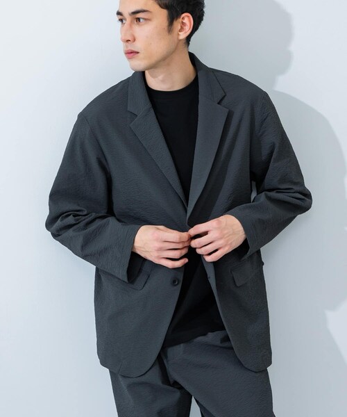 URBAN RESEARCH（アーバンリサーチ）の「『別注』THOUSAND MILE×UR　WASHER CODE JACKET（テーラードジャケット・メンズ・CHARCOAL/BLACK/SLATE BLUE・S/M/L）」の12枚目の写真