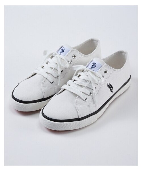nissen（ニッセン）の「【ゆったり幅広】U.S. POLO ASSN.（ユーエスポロアッスン）ローカットスニーカー（ワイズ４E）（スニーカー・メンズ・黒/ホワイト・23.5cm/4E/24.0cm/4E/24.5cm/4E/25.0cm/4E/25.5cm/4E/26.0cm/4E）」の6枚目の写真