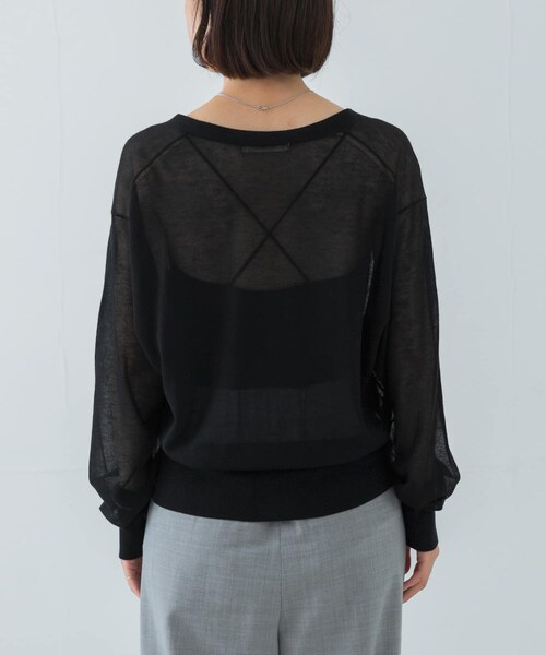 URBAN RESEARCH（アーバンリサーチ）の「カシミヤミックスVネックカーディガン（カーディガン/ボレロ・レディース・GRAY/ORANGE/BLACK・FREE）」の5枚目の写真