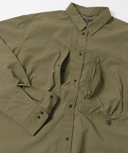 EKAL（エカル）の「HIKE SHIRTS（シャツ/ブラウス・メンズ・Black/Olive・M/L/XL）」の9枚目の写真