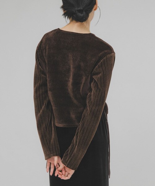 KBF（ケイビーエフ）の「モールジャガードカーディガン（カーディガン/ボレロ・レディース・BEIGE/BROWN/BLACK・One）」の15枚目の写真