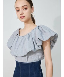 MERCURYDUO | コットンボイル2WAYボリュームブラウス(シャツ/ブラウス)