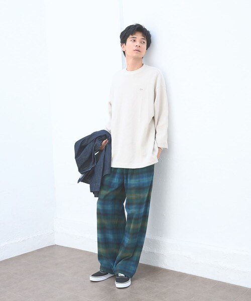 URBAN RESEARCH DOORS（アーバンリサーチドアーズ）の「『別注』LACOSTE×DOORS　HEAVY PIQUE LONG-SLEEVE（Tシャツ/カットソー・メンズ・HAMMAM/GRAPHITE/PORTO・3/4/5）」の9枚目の写真