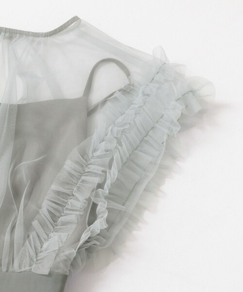URBAN RESEARCH ROSSO（アーバンリサーチロッソ）の「チュールドッキングオールインワン（ワンピース・レディース・black/mint・36/38）」の8枚目の写真