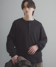 SENSE OF PLACE by URBAN RESEARCH | ワッフルヘンリーネックロングTシャツ(Tシャツ/カットソー)