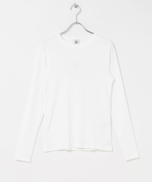 URBAN RESEARCH DOORS（アーバンリサーチドアーズ）の「PETIT BATEAU　クルーネック長袖Tシャツ（Tシャツ/カットソー・レディース・ECUME/BLACK/SMOKING・M）」の4枚目の写真