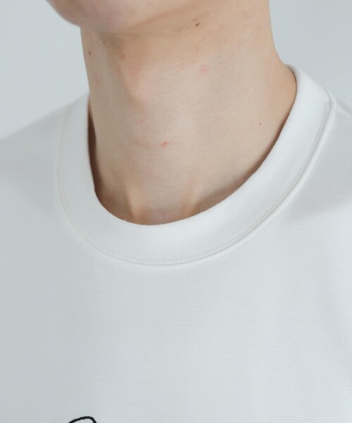 SENSE OF PLACE by URBAN RESEARCH(センスオブプレイスバイアーバンリサーチ)の「シシュウポンチTシャツ(5分袖)(Tシャツ/カットソー・メンズ・BLUE/WHITE/BLACK/GREIGE/OLIVE/L.KHAKI/CHARCOAL・M/L)」の21枚目の写真