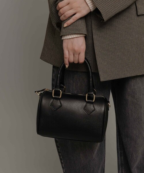 URBAN RESEARCH Sonny Label（アーバンリサーチサニーレーベル）の「AULENTTI　ミニボストンバッグ（ボストンバッグ・レディース・BLACK/BEIGE・one）」の4枚目の写真