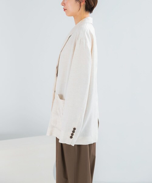 URBAN RESEARCH ROSSO（アーバンリサーチロッソ）の「ELENDEEK　BACK CROSS TAILORED JACKET（テーラードジャケット・レディース・GRY/BGE・Free）」の20枚目の写真