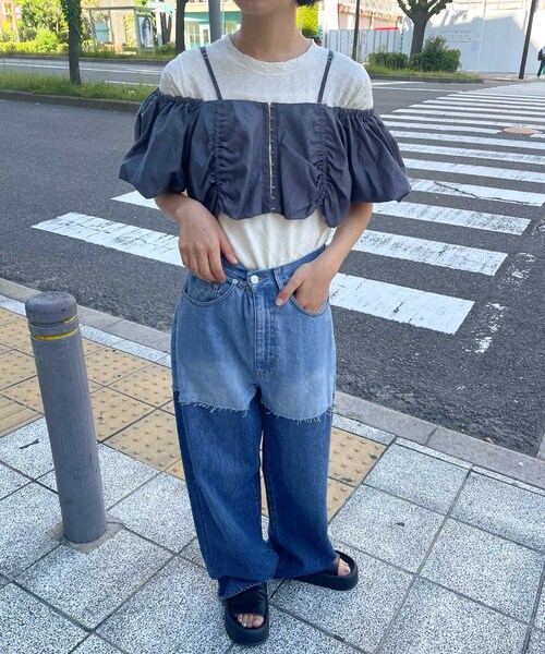 KBF（ケイビーエフ）の「2WAYパフスリーブビスチェ（その他トップス・レディース・GRAY/BEIGE/BLACK・one）」の21枚目の写真