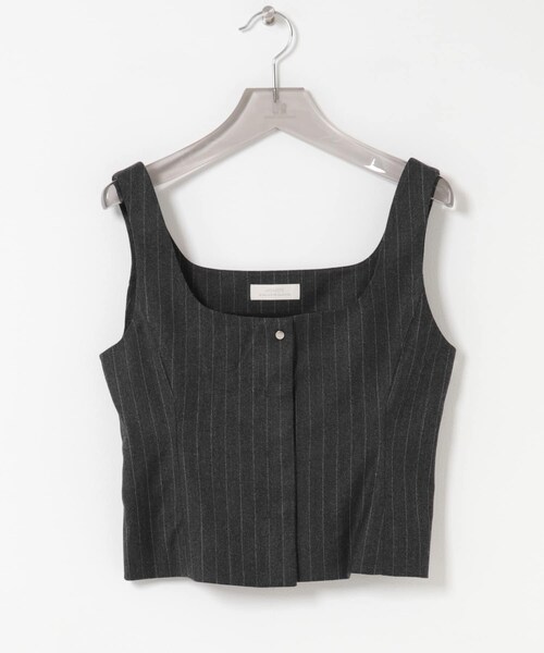 URBAN RESEARCH（アーバンリサーチ）の「AMOMENTO　WOOL SNAP BUTTON VEST（ベスト・レディース・STRIPE・0）」の2枚目の写真
