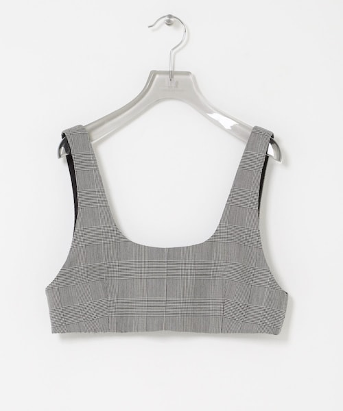 URBAN RESEARCH(アーバンリサーチ)の「new basic HIGH TWIST WOOL BUSTIER(その他トップス・レディース・CHECK/BLACK・Free)」の2枚目の写真