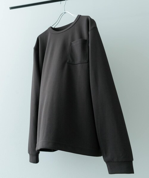ITEMS URBANRESEARCH（アイテムズ アーバンリサーチ）の「『速乾/イージーケア/UVカット』高機能ポンチロングスリーブカットソー（Tシャツ/カットソー・メンズ・WHT/BEG/BLK・M/L）」の2枚目の写真