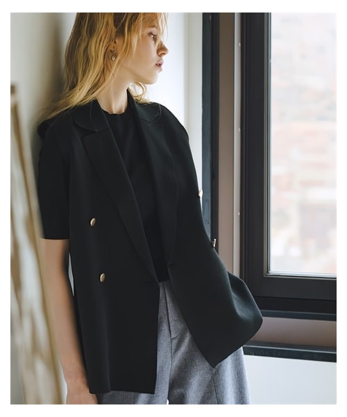 nissen（ニッセン）の「スポンジヤーン テーラードニット（ハンガー干し・毛玉になりにくい）＜大きいサイズ有＞（ニット/セーター・レディース・ブラック/オフホワイト・S/M/L/LL/3L/4L/5L/6L/8L/10L）」の15枚目の写真