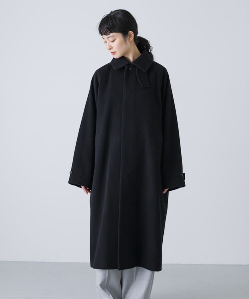 かぐれ（カグレ）の「ウールバルカラーコート（ステンカラーコート・レディース・NAVY/BLACK・Free）」の8枚目の写真