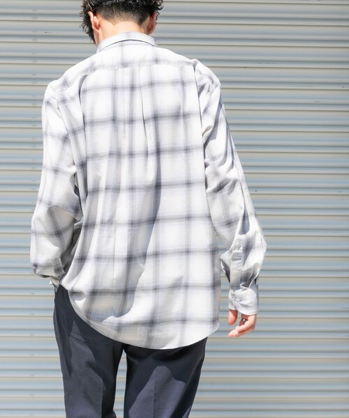 URBAN RESEARCH DOORS（アーバンリサーチドアーズ）の「FORK&SPOON　コットンウールチェックシャツ（シャツ/ブラウス・メンズ・BROWN/GRAY・4/5）」の13枚目の写真