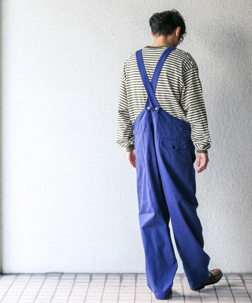 URBAN RESEARCH Sonny Label（アーバンリサーチサニーレーベル）の「ARMY TWILL　LightHerringbone Overall（つなぎ/オールインワン・メンズ・WHITE/NAVY・M/L）」の2枚目の写真