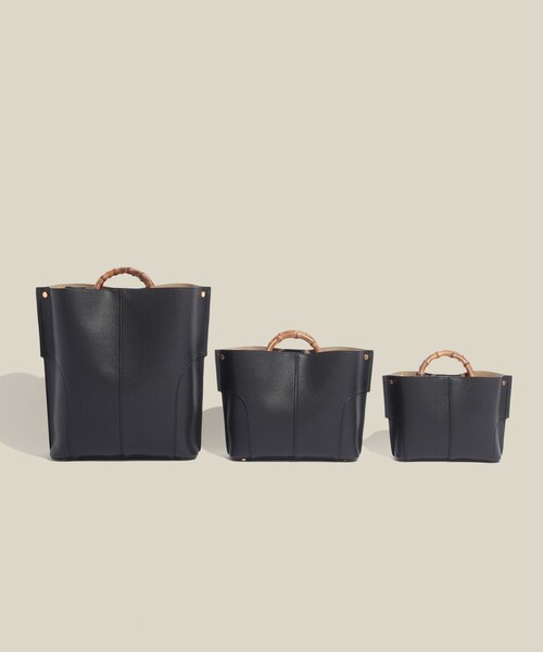 ROPE'（ロペ）の「【E'POR】BAMBOO BAG Mini/超軽量・26SSS新色追加（ハンドバッグ・レディース・ブラック系/オフホワイト/ベージュ系/キミドリ・F）」の20枚目の写真