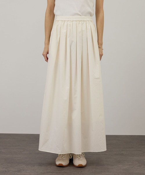 ADAM ET ROPE'（アダムエロペ）の「コーティングギャザータックスカート / セットアップ対応（スカート・レディース・ホワイト/ネイビー系・F）」の8枚目の写真