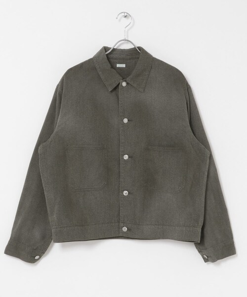 URBAN RESEARCH(アーバンリサーチ)の「A PRESSE Vintage Black Chambray Work Jacket(カバーオール・メンズ・BLACK・2/3/4)」の1枚目の写真