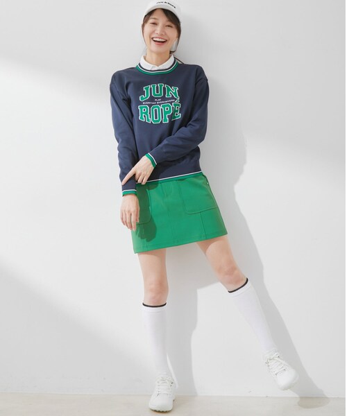 ROPE'（ロペ）の「カレッジロゴ長袖ニットプルオーバー（ニット/セーター・レディース・ブラック/ホワイト/ネイビー/イエロー・L/M/S）」の11枚目の写真