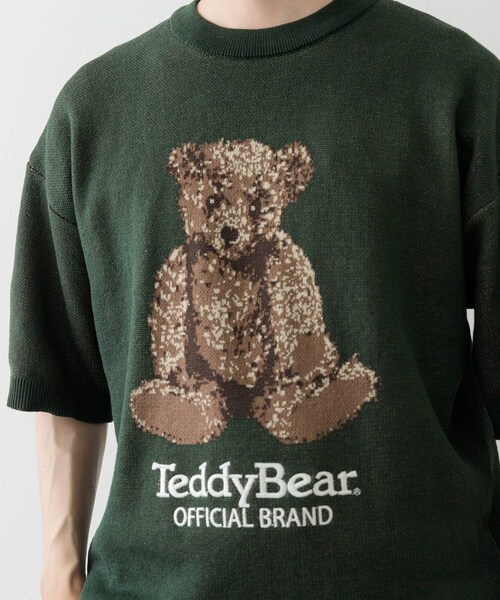 ITEMS URBANRESEARCH(アイテムズ アーバンリサーチ)の「Teddy Bear クルーネックサマーニット(ニット/セーター・メンズ・BEG/GRN/NVY・M/L)」の3枚目の写真
