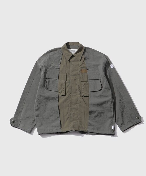 ADAM ET ROPE'(アダムエロペ)の「【elephant TRIBAL fabrics/エレファントトライバルファブリクス】Double Military Jacket(その他アウター・メンズ・ブラック/カーキ・F)」の3枚目の写真