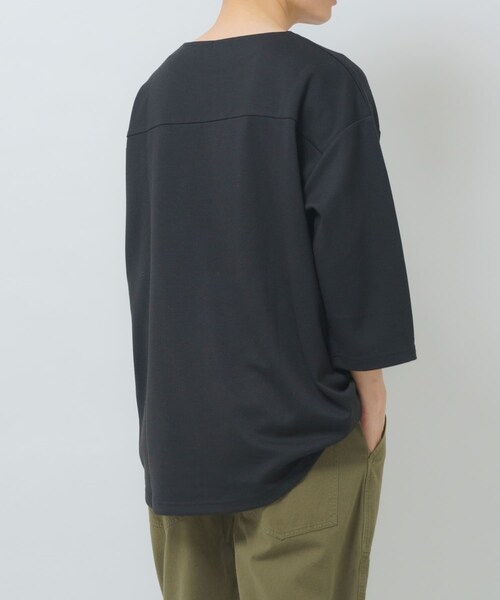 ITEMS URBANRESEARCH(アイテムズ アーバンリサーチ)の「接触冷感ポンチ7分袖トップス(Tシャツ/カットソー・メンズ・WHT/BLU/BEG/BLK・M/L)」の2枚目の写真