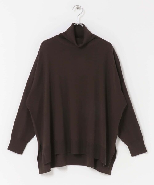 URBAN RESEARCH DOORS（アーバンリサーチドアーズ）の「ウォッシャブルウールタートルネックワイドプルオーバー（ニット/セーター・レディース・杢MOCHA/RED/GREEN/BROWN・M）」の13枚目の写真