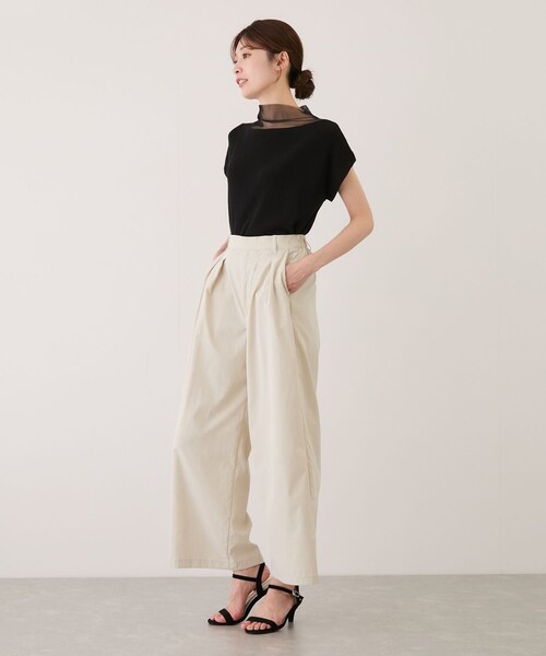 Jayro（ジャイロ）の「ストレッチテックチノワイドパンツ（その他パンツ・レディース・ブラック/ホワイト系/ベージュ・F）」の18枚目の写真