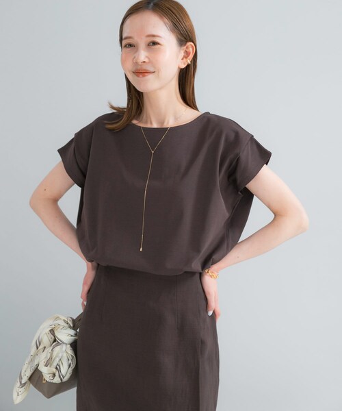 URBAN RESEARCH ROSSO（アーバンリサーチロッソ）の「『WEB/一部店舗限定』ドライドルマンプルオーバー（Tシャツ/カットソー・レディース・OFF/BROWN/PEACH・Free）」の16枚目の写真