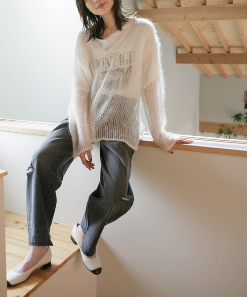 URBAN RESEARCH ROSSO（アーバンリサーチロッソ）の「YENN　CURVED SEAM DENIM PANTS（デニムパンツ・レディース・GRAY・36/38/40）」の7枚目の写真