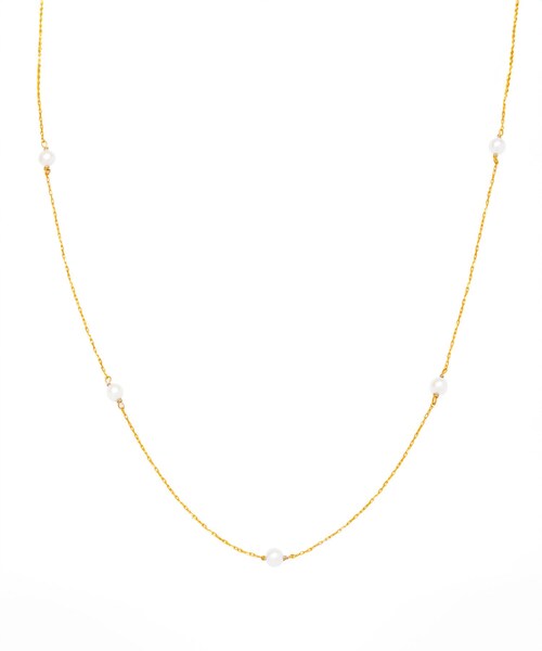 ROPE'(ロペ)の「【J'aDoRe限定】【les bonbon】 swing pearl necklace(ネックレス・レディース・ゴールド・F)」の4枚目の写真