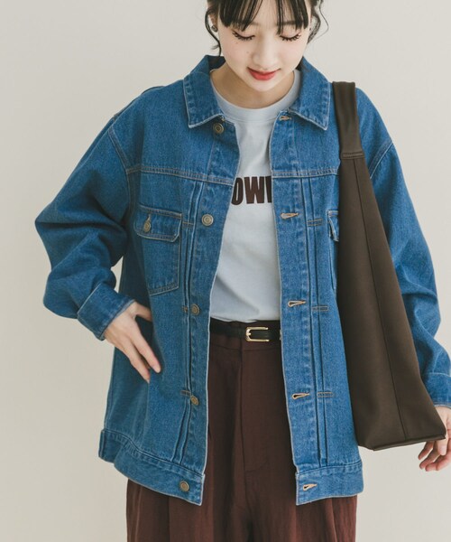 ITEMS URBANRESEARCH（アイテムズ アーバンリサーチ）の「DENIM JACKET TYPE 2nd（デニムジャケット・メンズ・BLK/IDG BLU/BLU・M/L）」の2枚目の写真