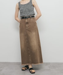 KBF | バックスリットデニムスカート(デニムスカート)