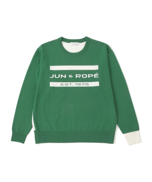 ROPE'（ロペ）の「【J'aDoRe・店舗限定】ロゴインターシャ長袖ニット（ニット/セーター・レディース・ホワイト/グリーン/ラベンダー・L/M/S/XL）」の14枚目の写真