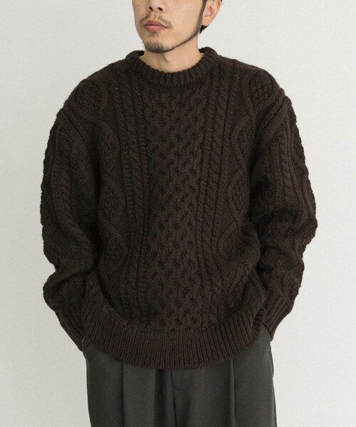 EKAL（エカル）の「アランニットプルオーバー（ニット/セーター・メンズ・チャコール/ブラウン/ネイビー・M/L）」の18枚目の写真