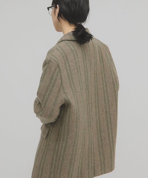 KBF（ケイビーエフ）の「ウールMIXテーラードジャケット（テーラードジャケット・レディース・ORANGE/GREEN・One）」の8枚目の写真