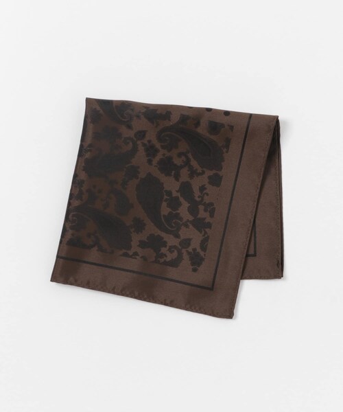URBAN RESEARCH DOORS（アーバンリサーチドアーズ）の「LIFE STYLE TAILOR　シルクジャガード四面チーフ（ハンカチ/ハンドタオル・メンズ・SILVER/NAVY/BROWN/KHAKI・FREE）」の6枚目の写真