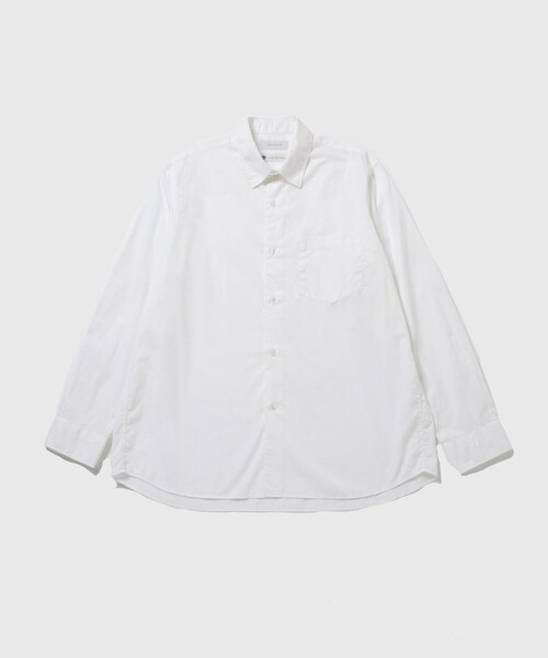 ADAM ET ROPE'（アダムエロペ）の「【Sea Island Cotton】レギュラーカラーシャツ（シャツ/ブラウス・メンズ・ホワイト/ネイビー/ネイビー系/サックス・L/M）」の10枚目の写真