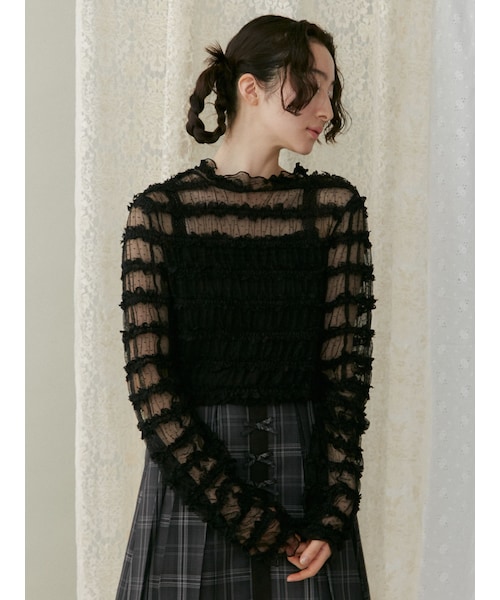 完売未使用 merry jenny fluffy frill tops merry jenny（メリージェニー）の「fluffy frill tops（Tシャツ