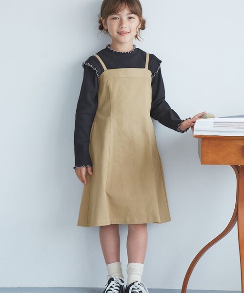 ROPE' PICNIC(ロペピクニック)の「【KIDS/キッズ】マーメイドキャミワンピース(ワンピース・キッズ・ブラック/ベージュ・L/M/S)」の5枚目の写真