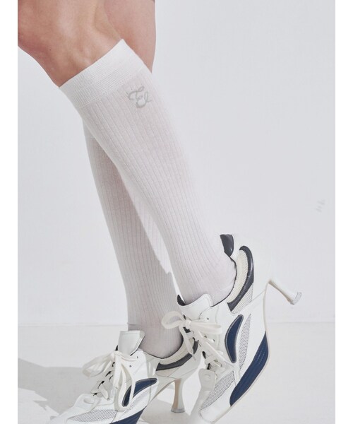 EVRIS（エヴリス）の「オリジナルEロゴハイソックス（ソックス/靴下・レディース・ホワイト/グレー/ブラック・F）」の12枚目の写真