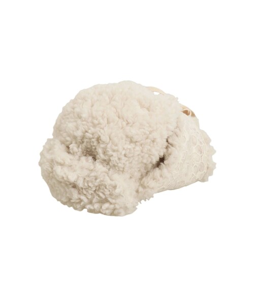 merry jenny（メリージェニー）の「レースドッキングボアハット（ハット・レディース・オフホワイト/グレー/ブラック/ベージュ・F）」の2枚目の写真